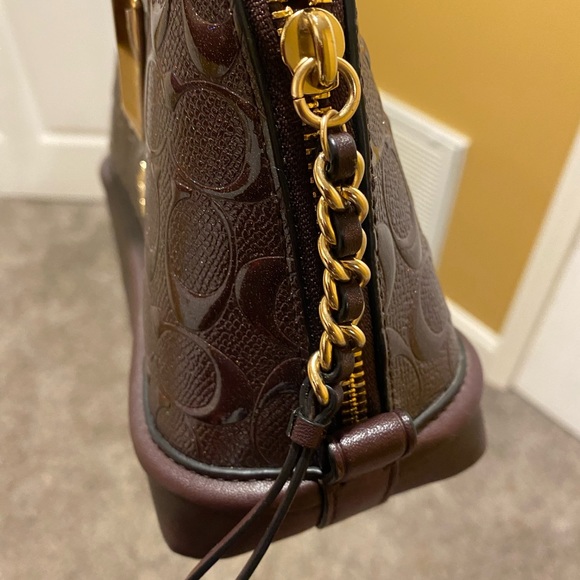 COACH F55450 MINI SIERRA SATCHEL IN SIGNATURE DEBOSSED PATENT LEATHER SOLD‼️ - Picture 12 of 15